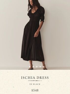 Doen Ischia Midi Dress in Black